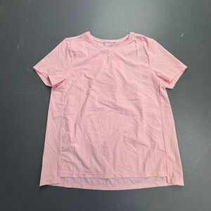 Moodytiger Sport T Shirt Girls Size 12 Pink Grid Lightweight Activewear Top